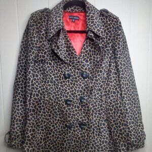 Randy Kemper Blazer Jacket 10 Animal Print Button Up